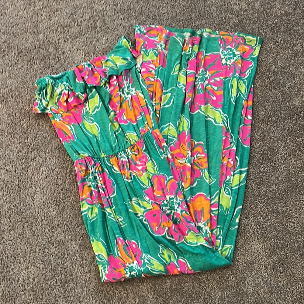 Lilly Pulitzer Green Floral Maxi Dress